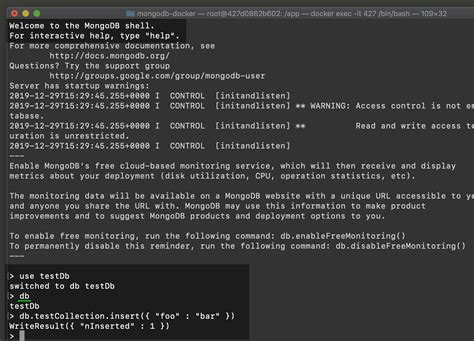 Shell List Mongo Database