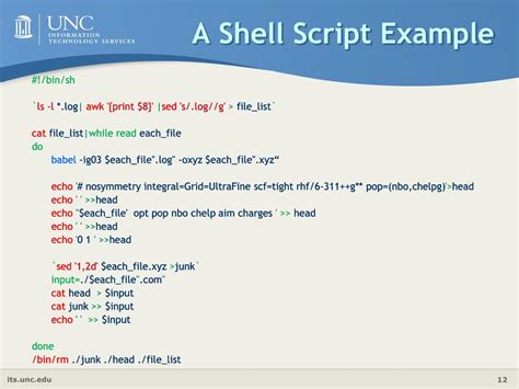 Shell Script Example Unix