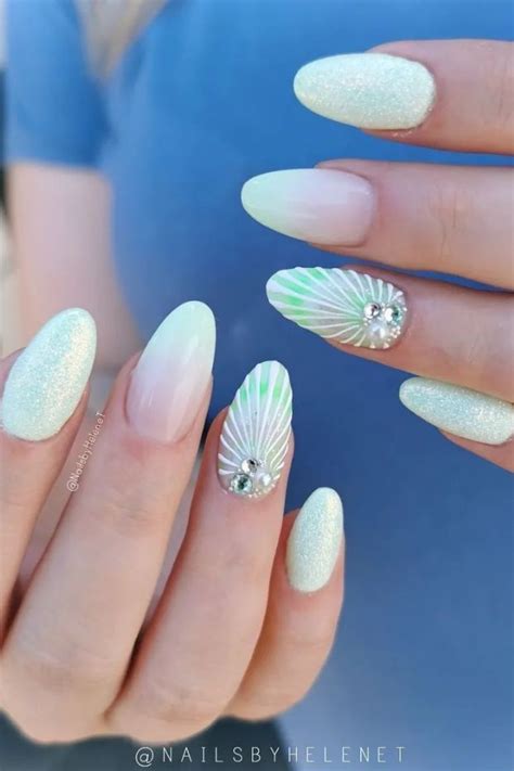 Shell Stencils Nail Designs