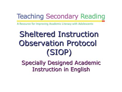 sheltered instruction observation protocol lesson plan template