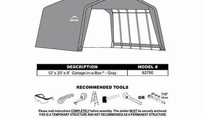 Shelterlogic Garage Instructions