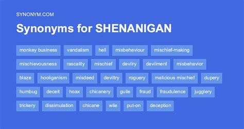 shenanigans synonym positive