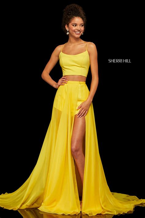 sherri hill yellow prom dress