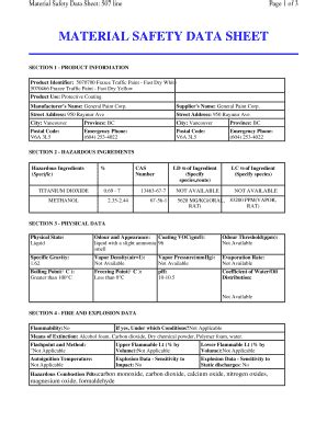 Sherwin Williams Material Safety Data Sheets