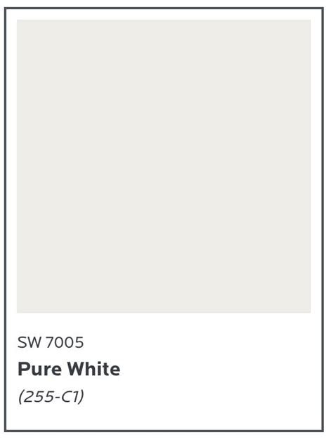 sherwin williams paint color pure white 7005
