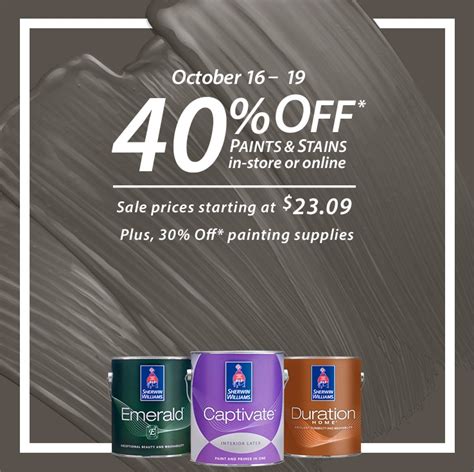 Sherwin Williams Paint Sale Coupon