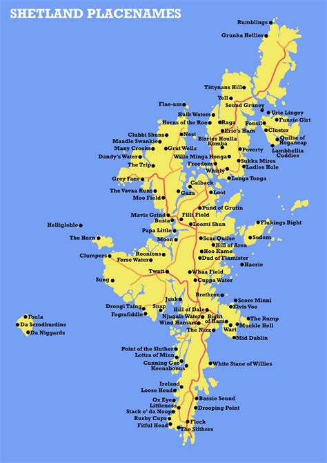 Karta över Shetlandsöarna Karta 2020