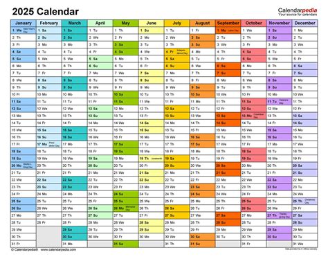 Shift Work Calendar Template 2025