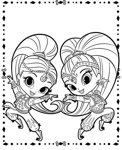 Shimmer And Shine Coloring Printable: Fun Activity For Kids In 2023