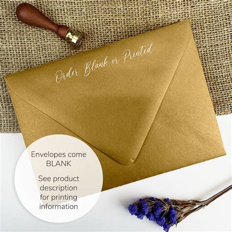 Shimmer Gold Envelopes Printable