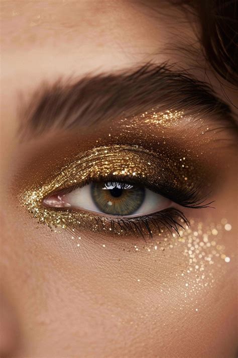 Shimmering gold eyeshadow