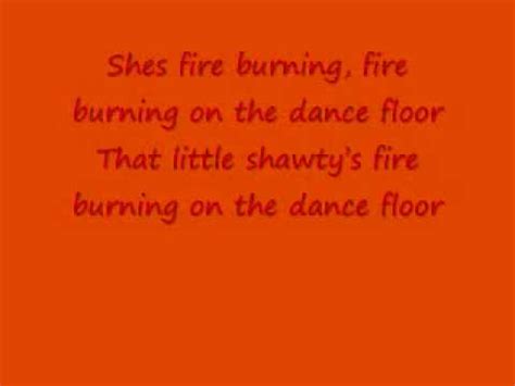 shining fire burning on the dance floor lyrics
