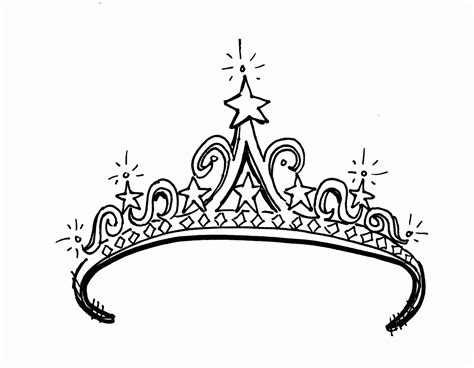 shining princess crown coloring pages