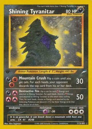 shining tyranitar 1st edition