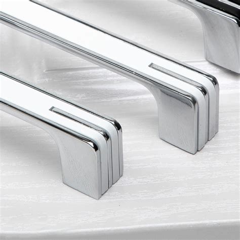 Shiny Chrome Kitchen Handles
