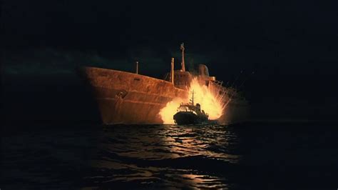 ship exploding movie scene