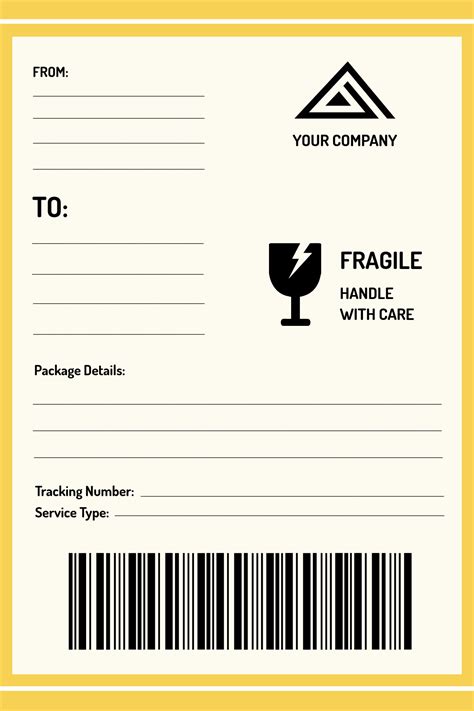 Shipping Label Blank Template