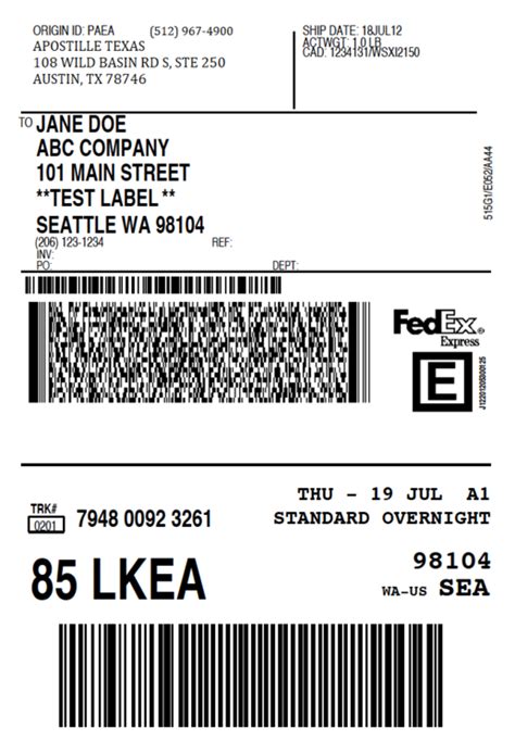 Shipping Label Cost Fedex