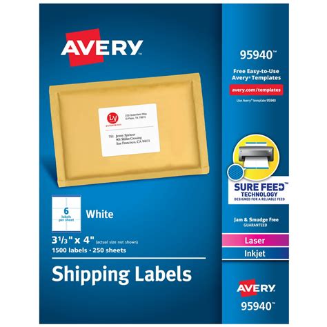 shipping labels 3 1/3 x 4