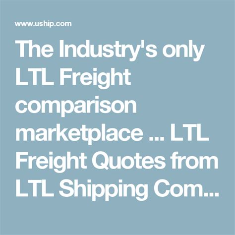 shipping ltl quotes comparison