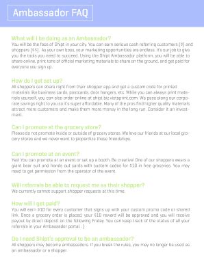 Shipt Ambassador Printable Materials