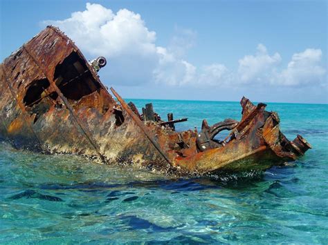 shipwreck in the water