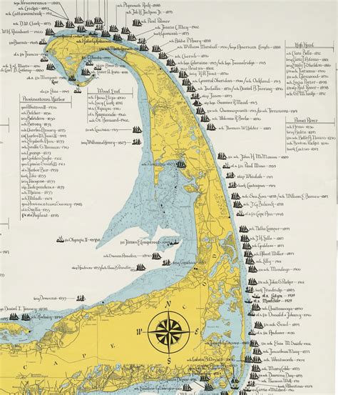 Shipwrecks Of Cape Cod Map