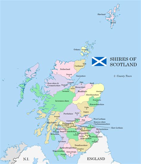 shires of scotland map