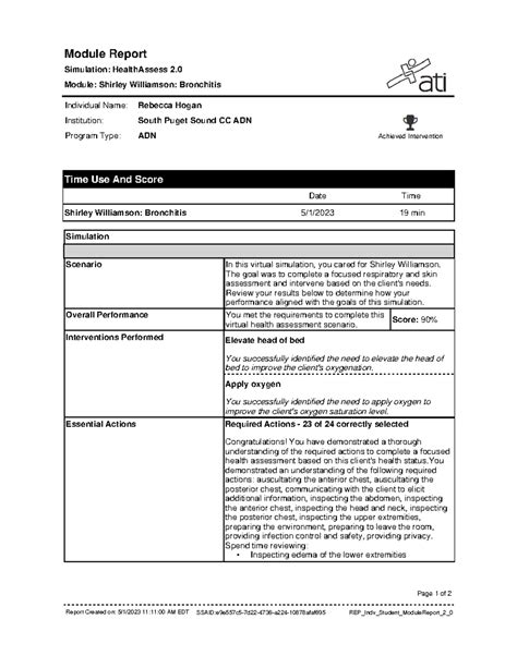 shirley williamson bronchitis