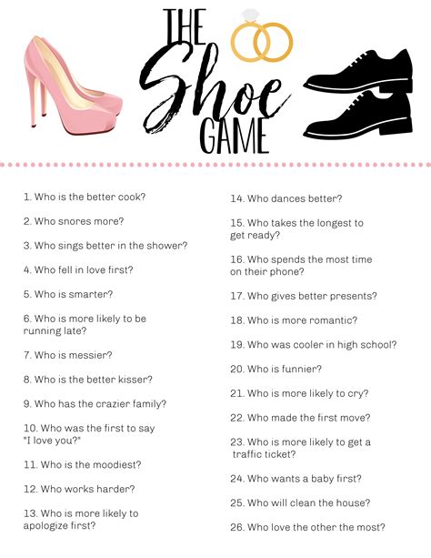 Shoe Game Questions For Wedding: Fun And Exciting Ideas For Your Big Day