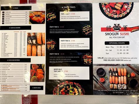 shogun sushi menu