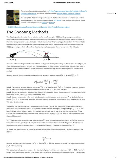 shooting method in numerical analysis pdf