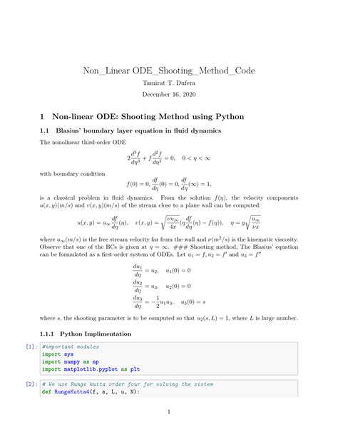 shooting method python code