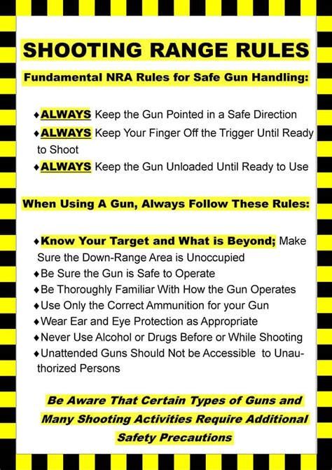 shooting range safety rules and regulations