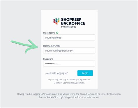 Sign Up to Sign In BackOffice ShopKeep Support