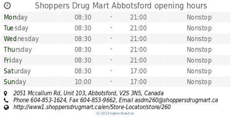 shoppers drug mart mccallum road