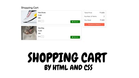 Shopping Cart In Html Source Code W3Schools