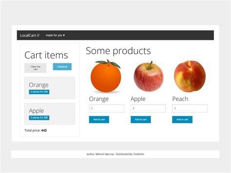 Shopping Cart In Javascript
