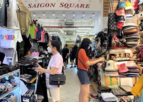 shopping inside Saigon Square