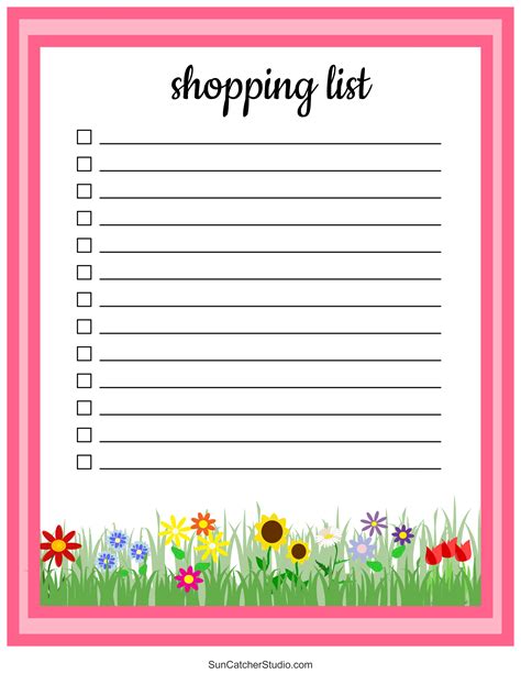 Shopping List Pdf Printable