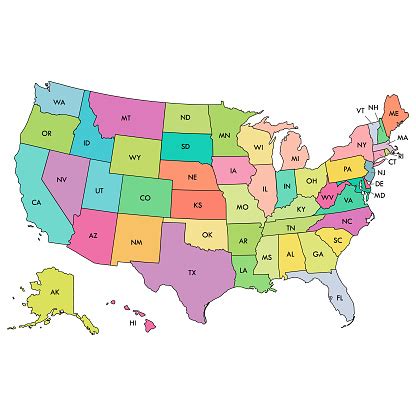 Short Forms For States In Usa
