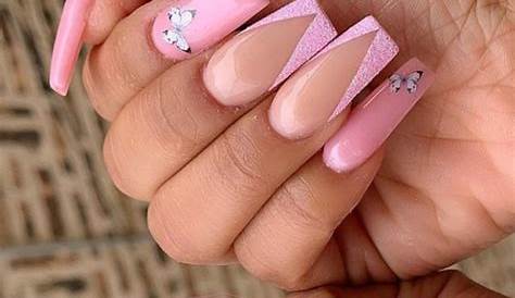 Short Pink Acrylic Nails With Design Pin By Asg5353 On Gel Square