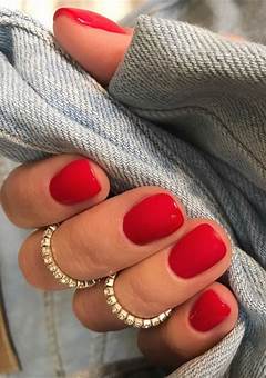 Short Square Red Acrylic Nails: A Trendy And Bold Choice