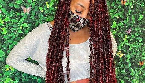 Short Style Faux Locs Red And Blonde Dearlocs Featuring Shxkiraa 🖤 💚💛