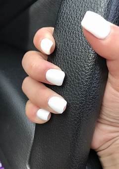 Short White Acrylic Nails
