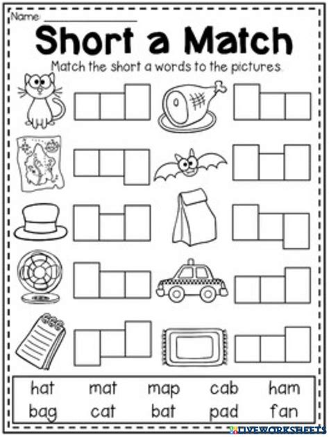 Short Vowel Worksheet Kindergarten Worksheet for Kindergarten