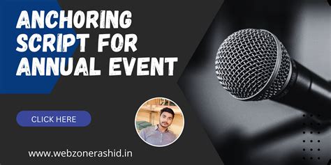 short anchoring script for formal event in college