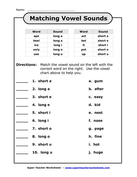 short and long vowel worksheets 3rd grade