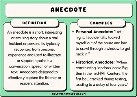 Short Anecdote Examples