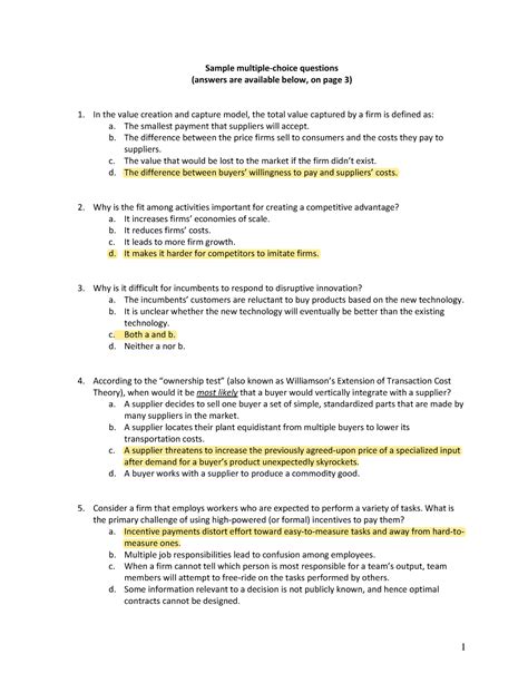 short answer questions examples high school